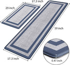 Mattitude Kitchen Mats Set of 2 Cushioned Rugs 0.47 inch Thick Anti-Fatigue Mats - Image 2