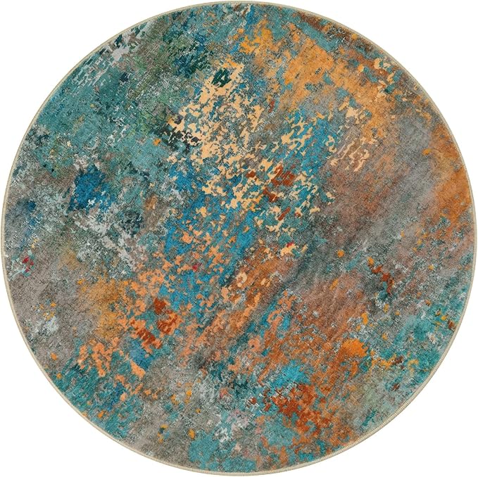 Lahome Modern Abstract Round Rug 3Ft - Image 8