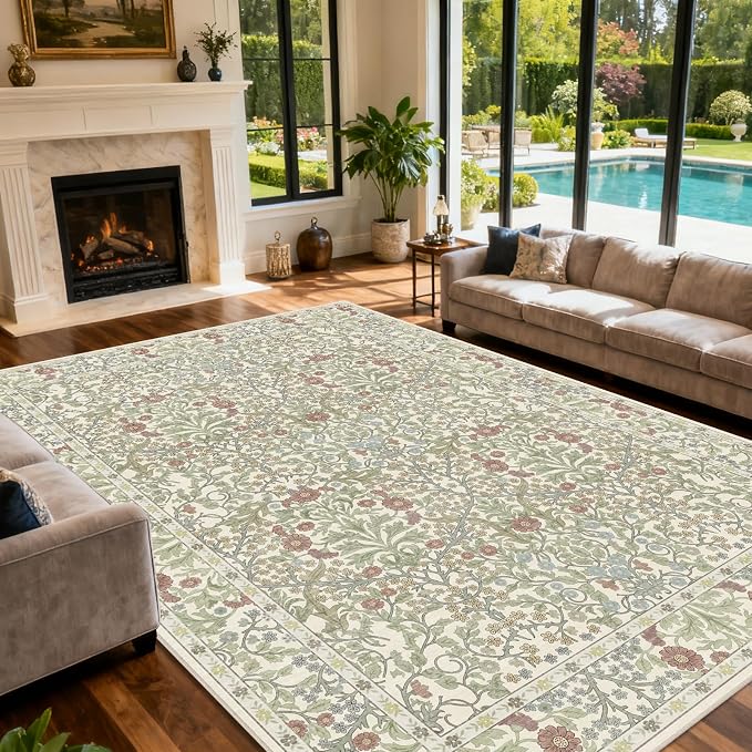Area Rug for Living Room, 10x12 Large Washable Rugs for Dining Room, Non Slip - Image 2