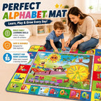 ABC Kids Play Rug, Non-Slip Classroom Carpet, 78.7" x 59" | Colorful ABC pattern - Image 5