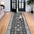 4x10 Washable Hallway Runner Rug: Oriental 10ft Extra Wide Ultra Soft Runners - Image 2