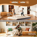 Veken 8 Ft Round Non Slip Cushioned Rug Pad Gripper, Felt and Silicone Backing - Image 9