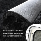 Black Rugs for Bedroom, 2x3 Fluffy Area Rugs for Living Room, Small Fuzzy Shag - Image 5