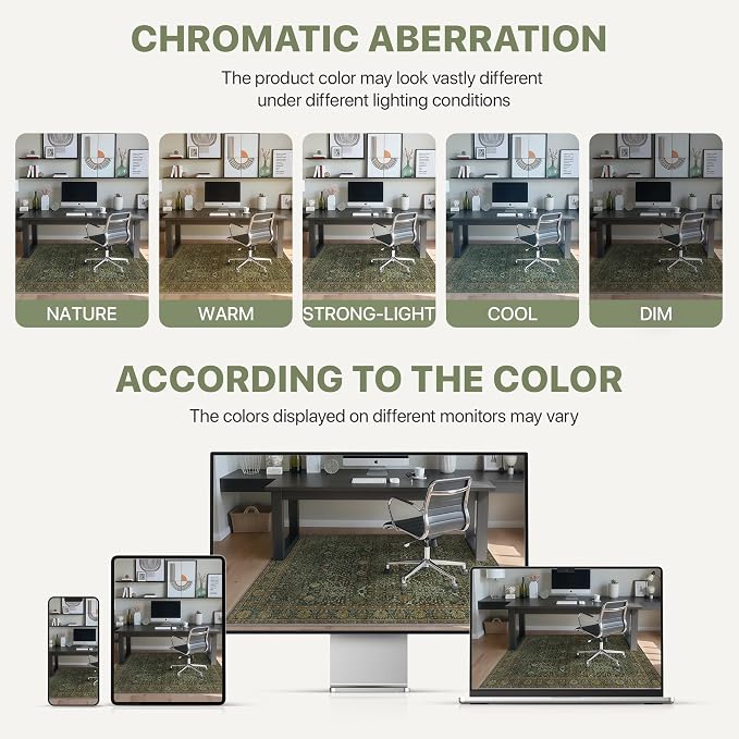 48"x60" Office Chair Mat for Hardwood Tile Floor, Under Desk Carpet Protector - Image 6