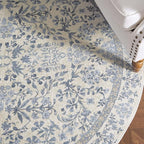 jinchan Zenith Round Rug 5ft Area Rug Soft 5'Round Floral Aesthetic Rug - Image 8