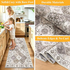HEBE Washable Hallway Runner Rug 2'x 5' Non Slip Kitchen Rugs Runner, Low Pile - Image 5