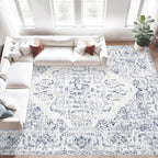 8x10 Area Rugs for Living Room: Washable Rug Vintage Large Rugs Soft Non Slip by MXSANYOORUG