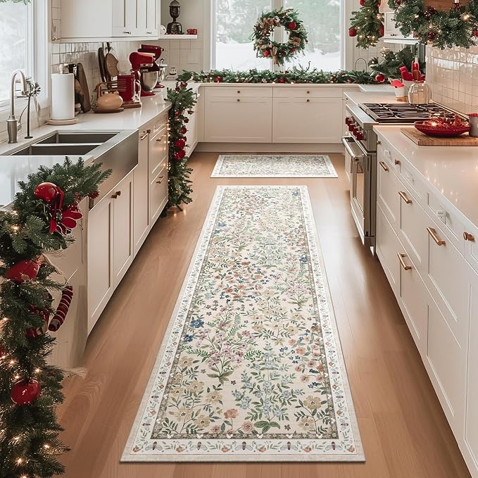 Washable Kitchen Rug Runners for Hallways: 2'6"x8' Bedroom Rug Non Slip Low - Image 9