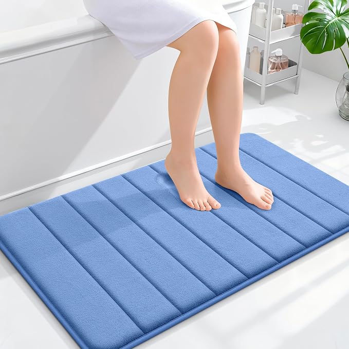 OLANLY Memory Foam Bath Mat 35x24, Super Soft Absorbent Bathroom Rugs, Quick Dry by OLANLY