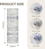 2x7 Runner Rug Non Slip, Thin Entryway Washable Rug - Image 2