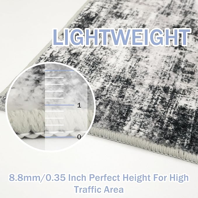 IOHOUZE Abstract Runner Rug 3x6 Ft Washable Runners - Image 5