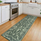 KILOCOCO Hallway Runner 2x6 Rug Runner Printed Vintage Floral Washable Kitchen - Image 3