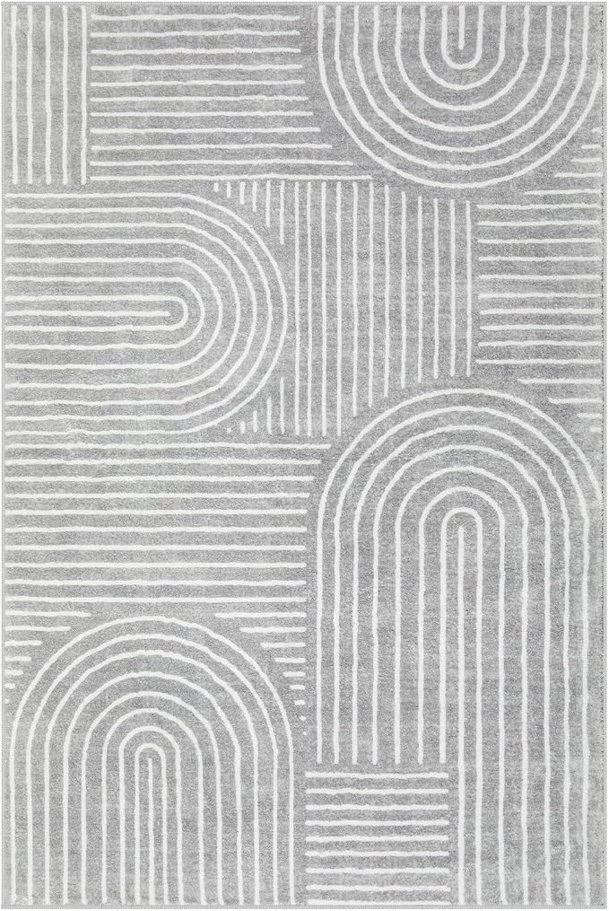 Lahome Abstract Area Rug 6x9, Soft Washable Rug - Image 7