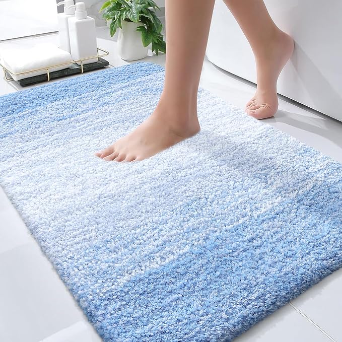 OLANLY Bathroom Rugs Mat 36x24, Extra Soft Absorbent Microfiber Bath Rugs by OLANLY