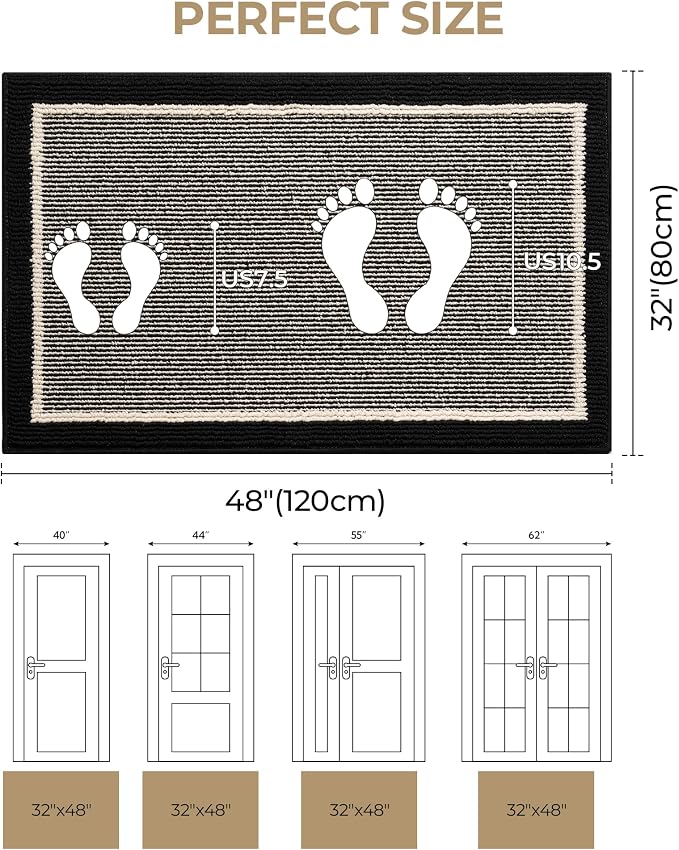 GRANNY SAYS Door Mat, Dirt Absorb Front Door Mat Outside Entrance, Low Profile - Image 2