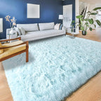 YJ.GWL Area Rugs for Living Room Bedroom, 4x6 Machine Washable Large Light Blue - Image 7