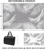 Pauwer Waterproof Outdoor Rug 9x12, Reversible Plastic Straw Patio Camping Rug - Image 2