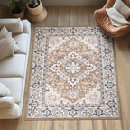 Lessymo 4 x 6 Area Rugs for Living Room- Machine Washable Area Rugs Boho Faux - Image 8