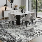 8x10 Area Rugs for Living Room, Abstract Neutral Washable Bedroom Rug, Modern - Image 8