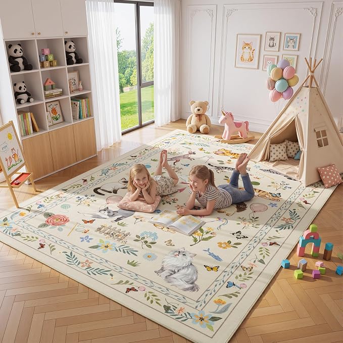 Unirea 8x10 Beige Cat Area Rugs - Image 6