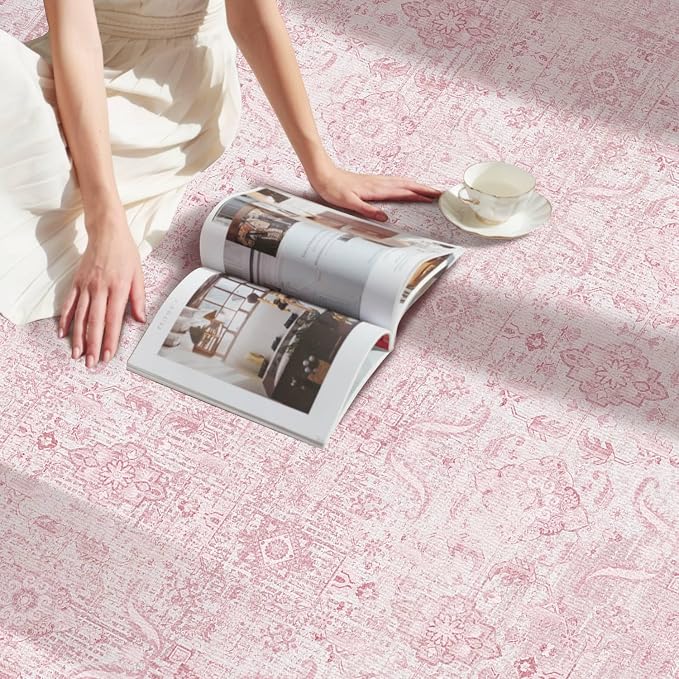 Rugxara 6x9 Area Rugs for Living Room Bedroom, Vintage Floral Retro Boho Non - Image 4