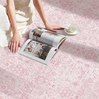 Rugxara 8x10 Area Rugs for Living Room Bedroom, Vintage Floral Retro Boho Non - Image 4