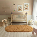 LOCHAS Bedroom Rug 2.6' x 5.3', Khaki Fluffy Shaggy Area Rug - Image 5