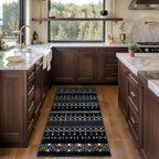SERISSA 2x4 Rugs for Entryway, Washable Non-Slip Kitchen Runner Rug Small Black - Image 2
