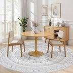 cotiled 8x8 Round Area Rugs Living Room Rug: Washable Boho Rugs - Image 4
