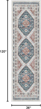Madane Hallway Rug 3x10, Kitchen Rugs Washable Entryway Rug Vintage Kitchen - Image 2