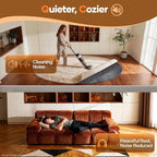 Veken 5 Ft Round Non Slip Cushioned Rug Pad Gripper, Felt and Silicone Backing - Image 9