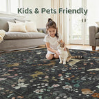5x7 Area Rugs Washable Rug: Boho Living Room Rug Soft Non-Slip Low Pile Carpet - Image 5