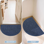 BEQHAUSE Dirt Trapper Door Mat 17" x 30" Half Circle Non Slip Washable Doormats - Image 9