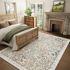 Washable Area Rug for Living Room: 9x12 Area Rugs for Bedroom Vintage Stain - Image 2