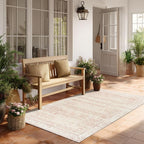 Pink Small Throw Rug for Bedreoom 2x3 Washable Boho Vintage Distressed - Image 9