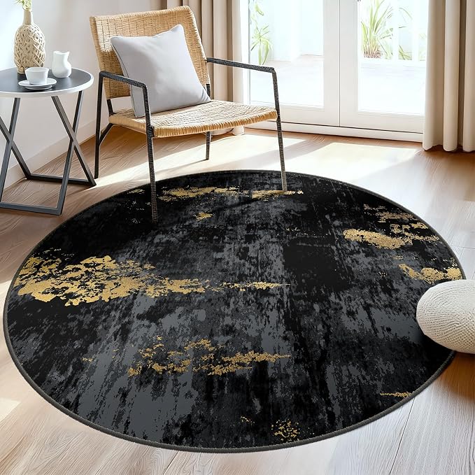 RELEANY Washable Area Rugs 6ft Non-Slip Modern Abstract Soft - Image 9