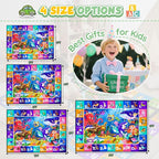 Kids Rug for Playroom, Sea Animal Play Rug, Educational Learning Play Mat - Image 5