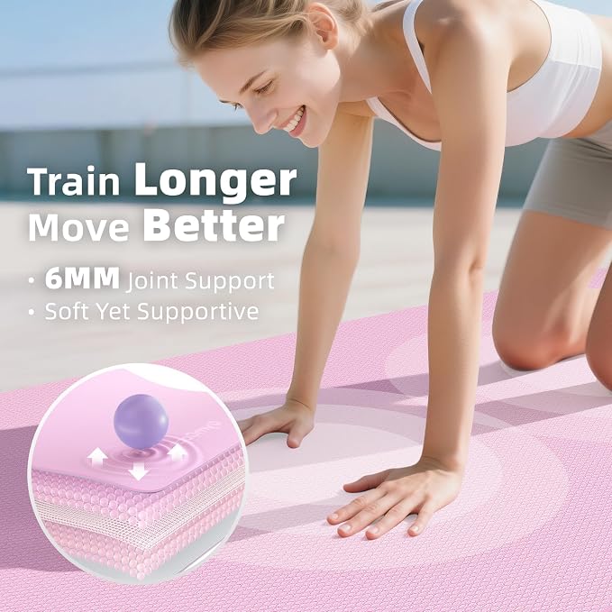 Extra Large Yoga Mat – 72"x48" or 78"x57", 1/4"–1/2" Thick Mat - Image 4