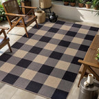 Tangsoo Checkered 4x6 Washable Easy Jute Area Rug - Image 2