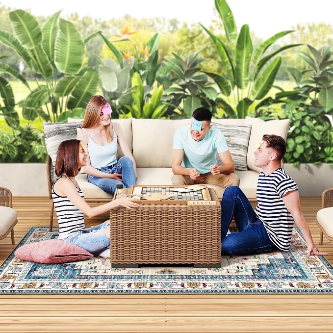 LuxStep Indoor-Outdoor Area Rug 5x7 Ft Washable Outside Rug Outdoor Carpet - Image 7