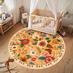 RELEANY Floral 8ft Area Rugs Washable Print Boho Cute Carpet Non Slip Flower - Image 9