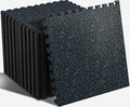 SUPERJARE 0.56'' Thick 12 Pcs 48 Sq Ft Rubber Top Exercise Equipment Mats by SUPERJARE