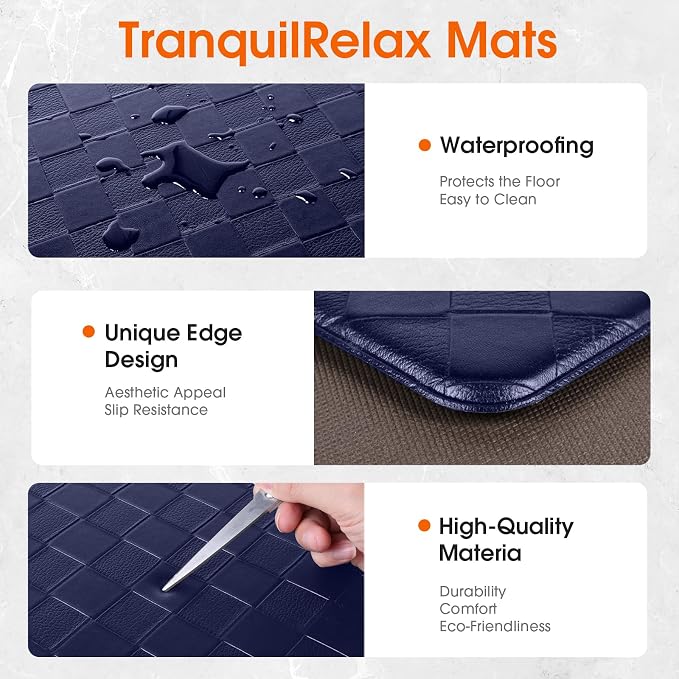 TranquilRelax Kitchen Mats, Cushioned Anti Fatigue Kitchen Mats - Image 5