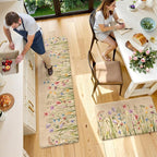 KIMODE Kitchen Anti Fatigue Mats, Farmhouse Flower Kitchen Rugs Sets of 2 - Image 7