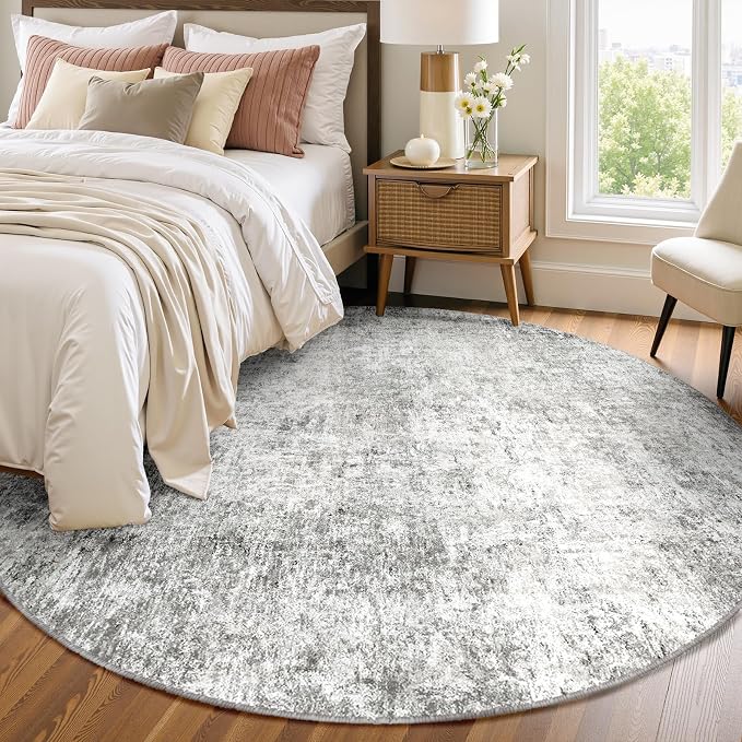 RELEANY Washable Area Rugs 8ft Non-Slip Modern Abstract Soft by RELEANY