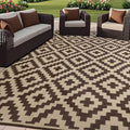 SAND MINE Reversible Mats, Plastic Straw Rug, Modern Area Rug, Large Floor Mat by SANDMIND