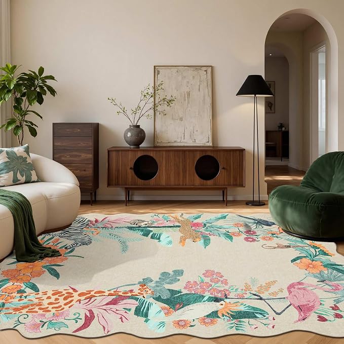Rugxara Area Rugs 5x7 for Living Room Bedroom, Animal Washable Rug, - Image 2