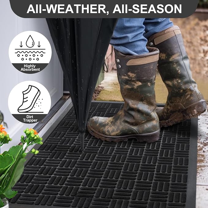 Mibao Front Door Mat, Heavy Duty Durable Welcome Mat - Image 6