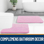 OLANLY Bathroom Runner Rugs 47x20, Extra Soft Absorbent Chenille Bath Rugs - Image 7
