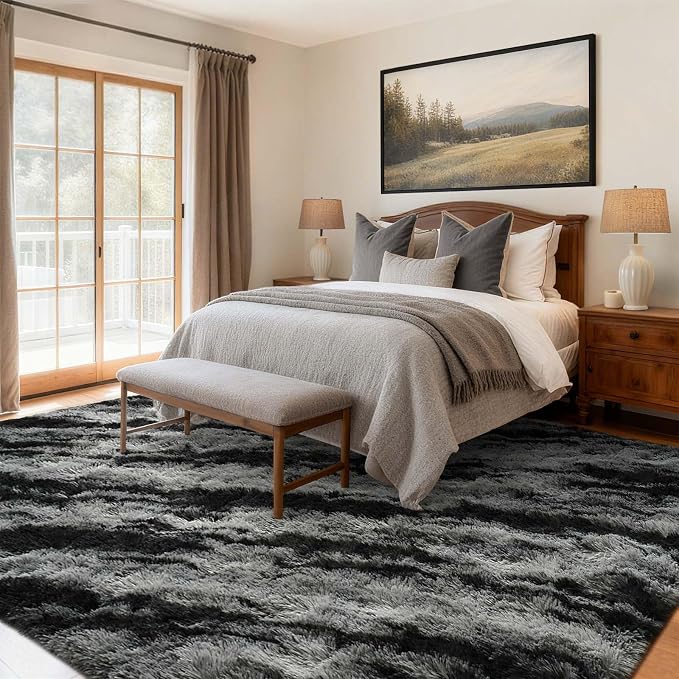Area Rugs for Living Room, 6x9 Feet Soft Fluffy Shagg Plush Rug High Pile Large - Image 2